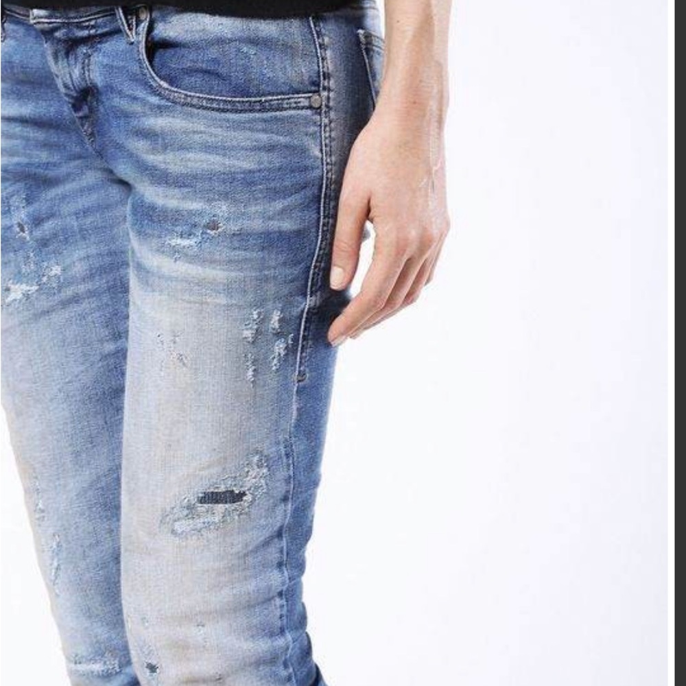 🔥 Diesel GRUPEE Light Blue Skinny Jeans Women - Picture 4 of 8